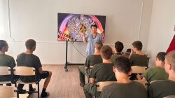 Занятие с курсантами регионального военно-патриотического сбора «Время юных героев»