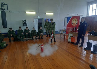 Обучающая площадка БРО ВДПО на соревнованиях военно-патриотических клубов области