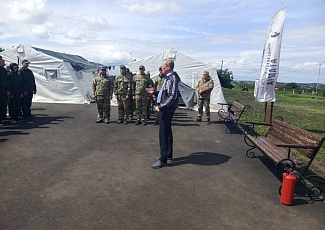 С курсантами военно-исторических сборов «Армата» о пожарной безопасности